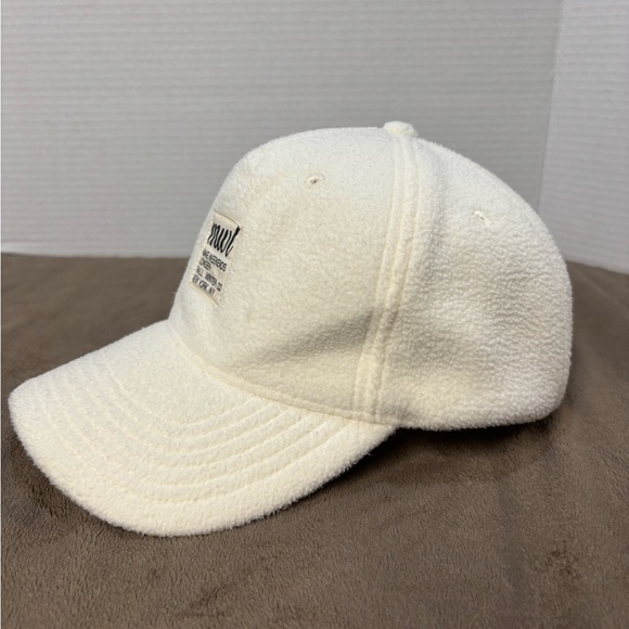Madewell MWL Baseball Cap Unisex One Size Fleece Ivory Adjustable Make Weekends - Picture 2 of 6